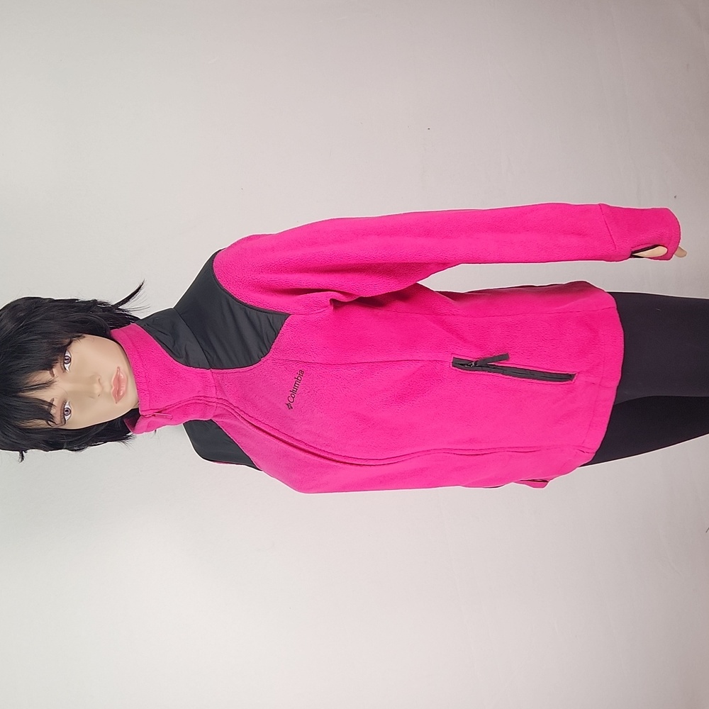 COLUMBIA Pink Fleece Utility Jacket Size M EUC